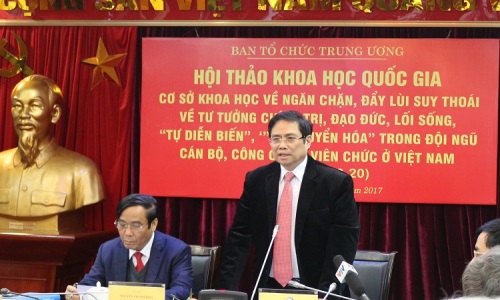 Hội thảo khoa học “Cơ sở khoa học về ngăn chặn, đẩy lùi suy thoái về tư tưởng chính trị, đạo đức, lối sống, “tự diễn biến”, “tự chuyển hóa” trong đội ngũ cán bộ, công chức, viên chức ở Việt Nam”